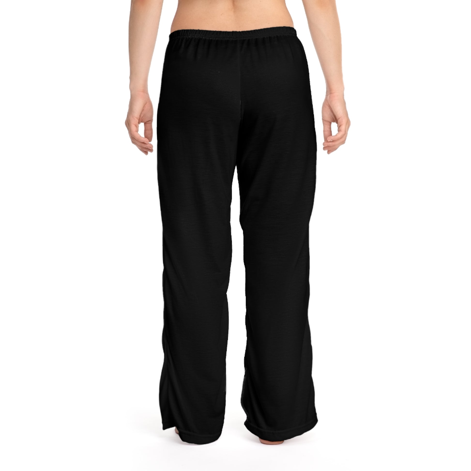 Vampire Sleep Pants with "I Smell Blood" all-over print, women's pajama bottoms by Printify featuring spooky vampire design.
