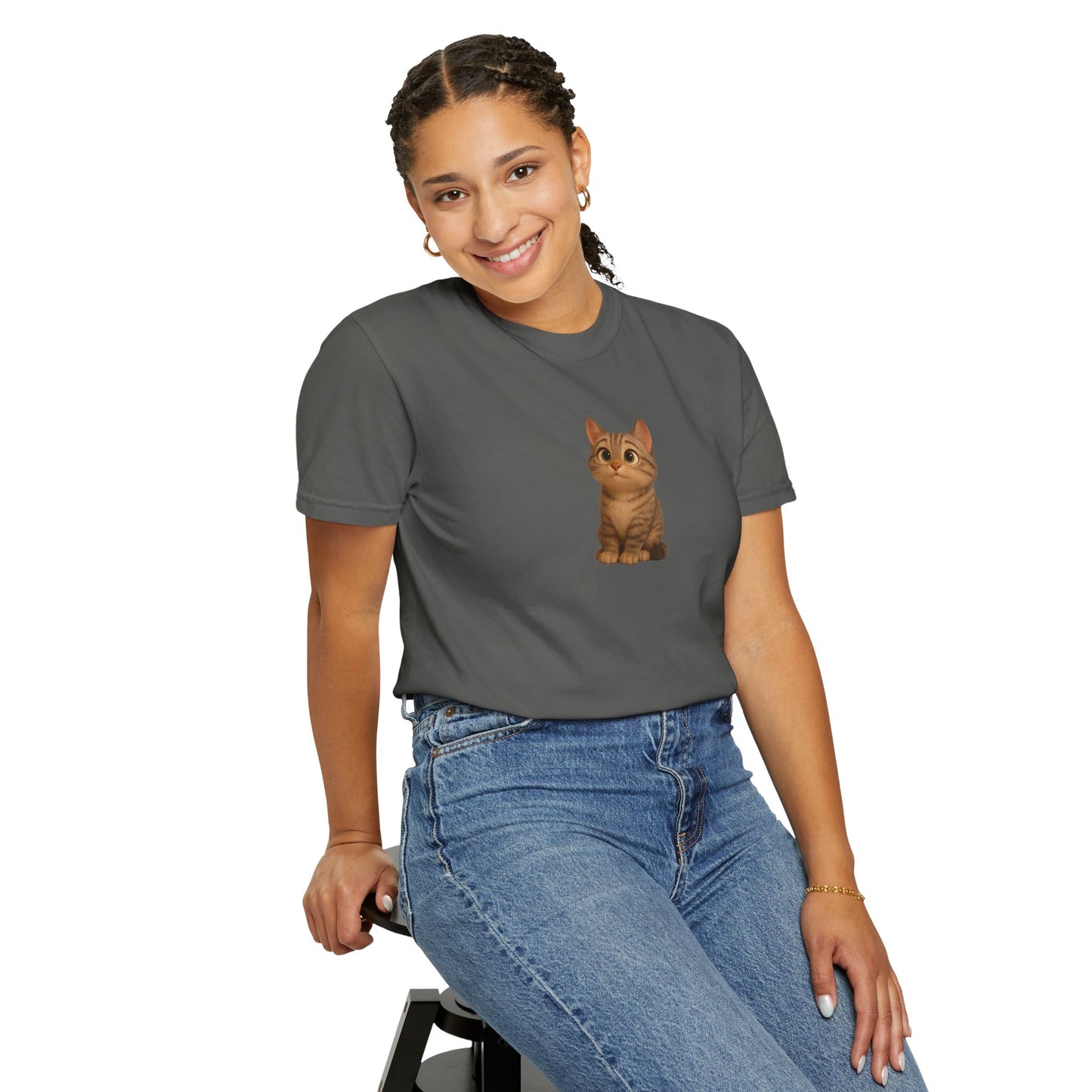 Cute Cat Graphic T-Shirt, Casual Wear, Cat Lover Gift, Everyday Tee, Animal Lover Apparel, Perfect for Birthdays & Holidays - TRV