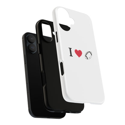 Football Love Phone Case - Tough Cases, Unique Sports Lover Gift, Personalized Cellphone Cover, Birthday Present, Sports Equipment - TRV