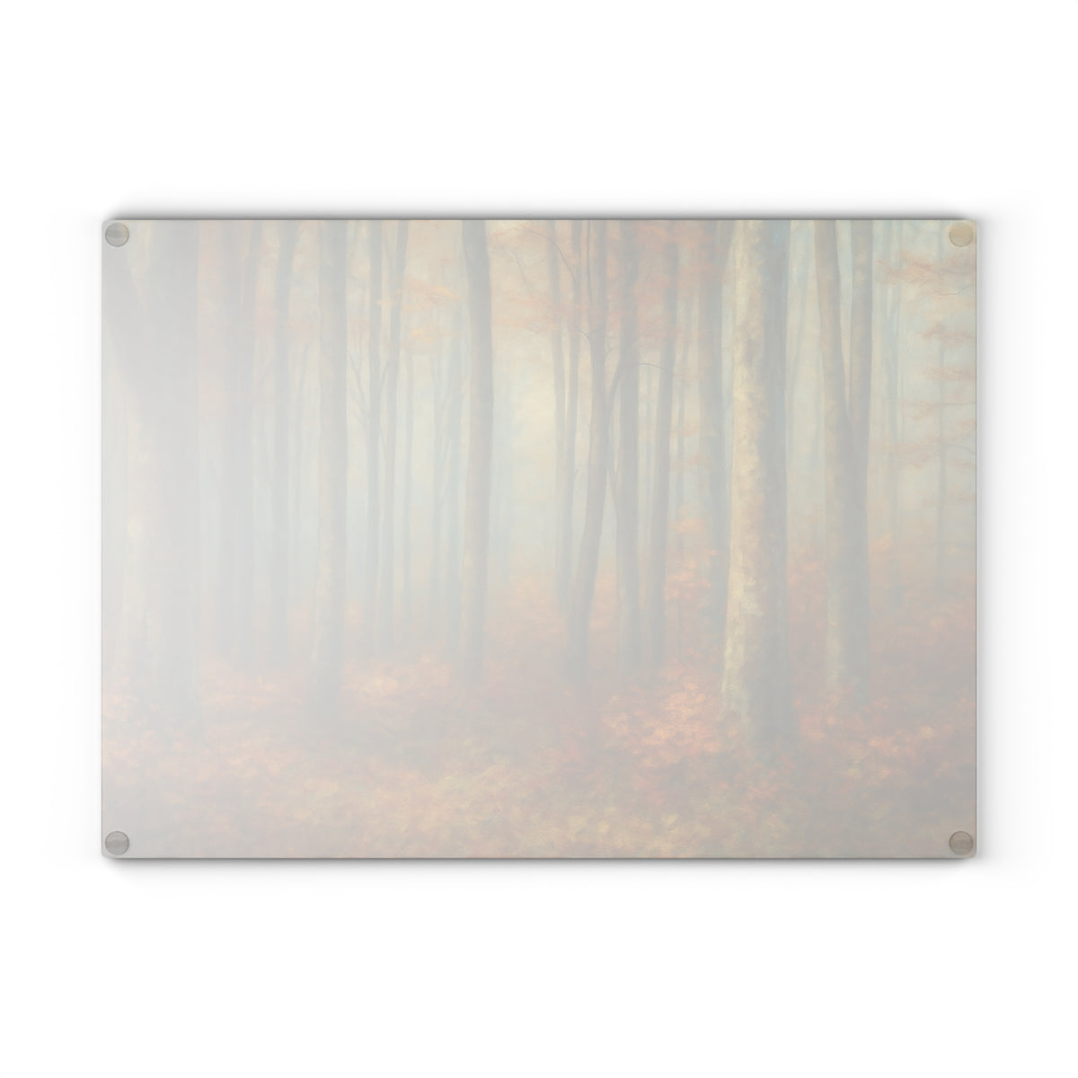Autumn Woodland Misty Forest Glass Cutting Board - view 4