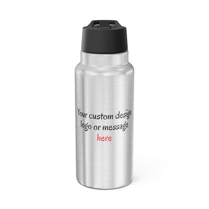 Custom gator design 32oz insulated stainless steel water bottle