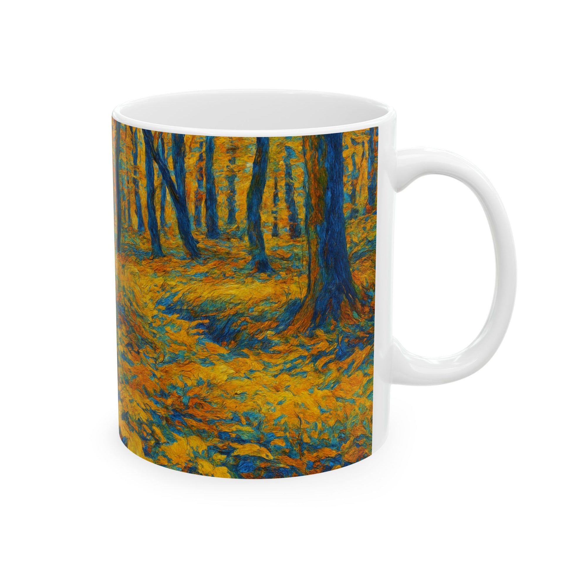 Ceramic Mug - Autumn Forest, Cozy Drinks, Hot Beverages, Nature Lovers Gift, Fall Decor - TRV