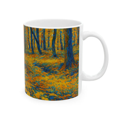 Ceramic Mug - Autumn Forest, Cozy Drinks, Hot Beverages, Nature Lovers Gift, Fall Decor - TRV