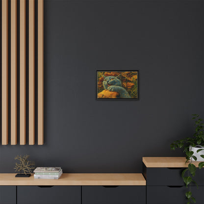 Blue cat canvas print featuring whimsical wall art, perfect gift for cat lovers, printed on high-quality canvas by Printify.