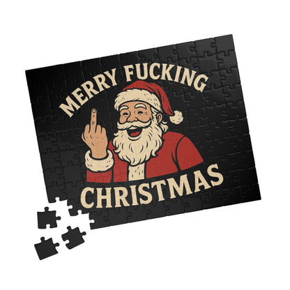 Merry Fucking Christmas Puzzle — Funny Santa Holiday Jigsaw (110–1014 pcs)