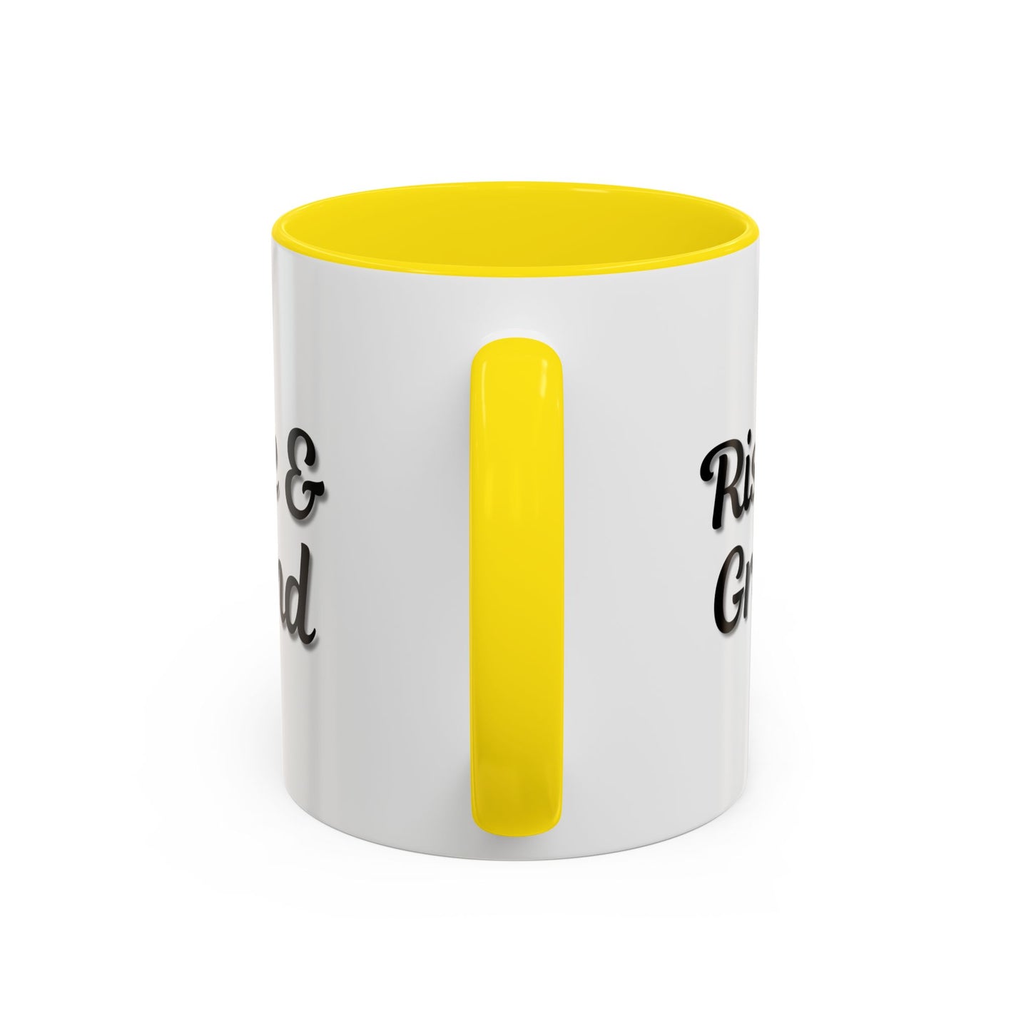 Rise & Grind Coffee Mug – Motivational Black Accent Mug for Daily Inspiration - TRV