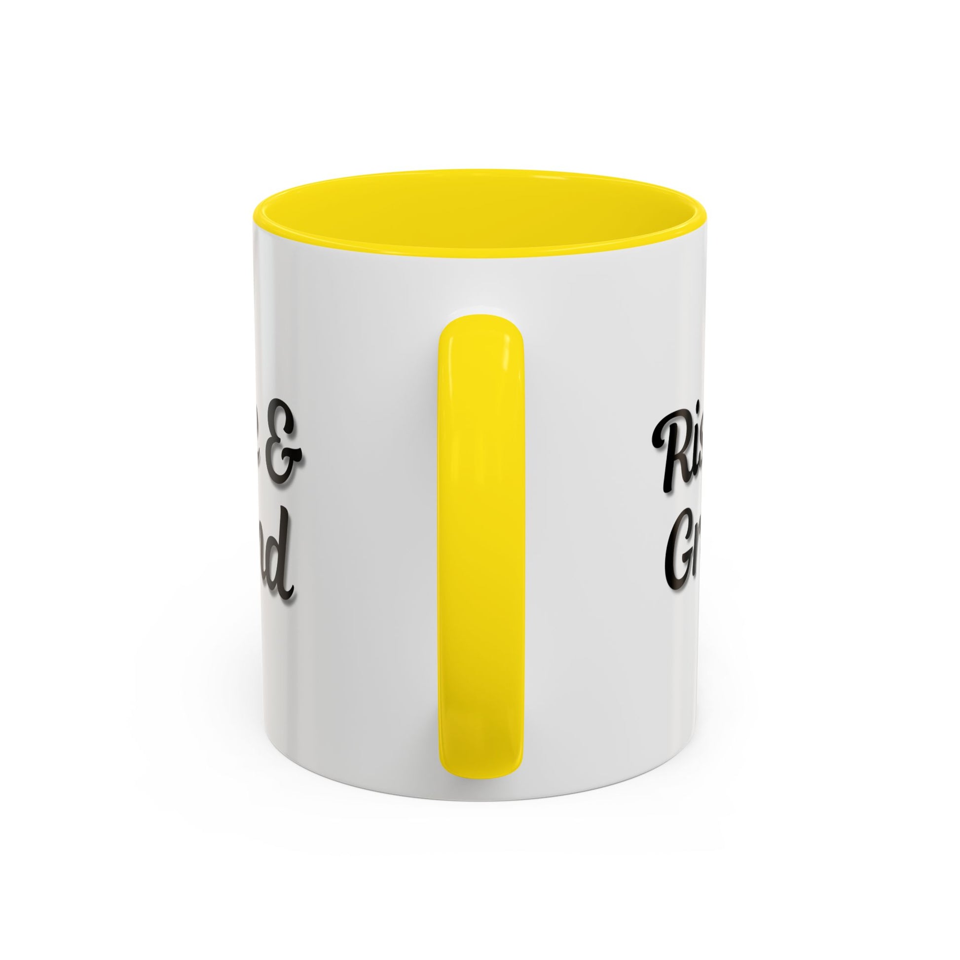 Rise & Grind Coffee Mug – Motivational Black Accent Mug for Daily Inspiration - TRV