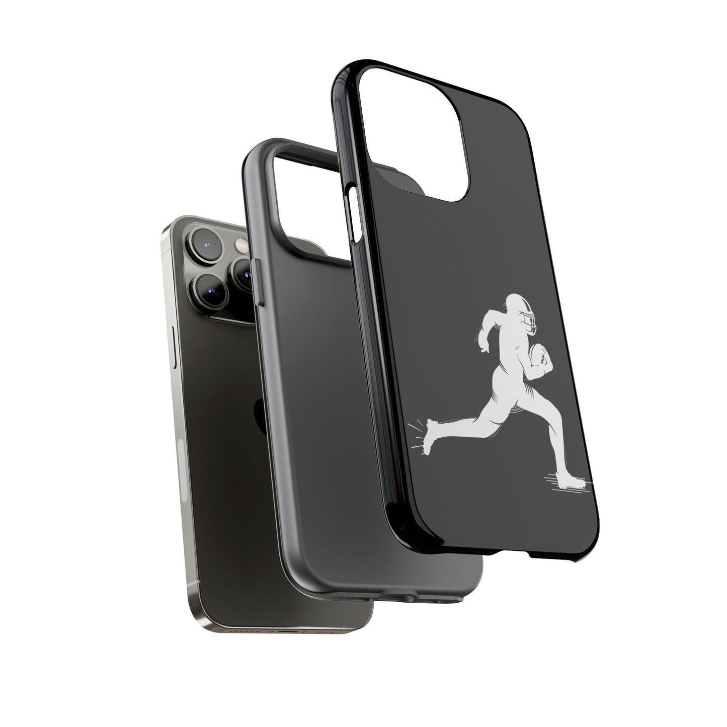 Football Player Phone Case, Tough Cases, Sports Phone Cover, Gift for Athletes, iPhone & Samsung Accessories, Running Player Design - TRV