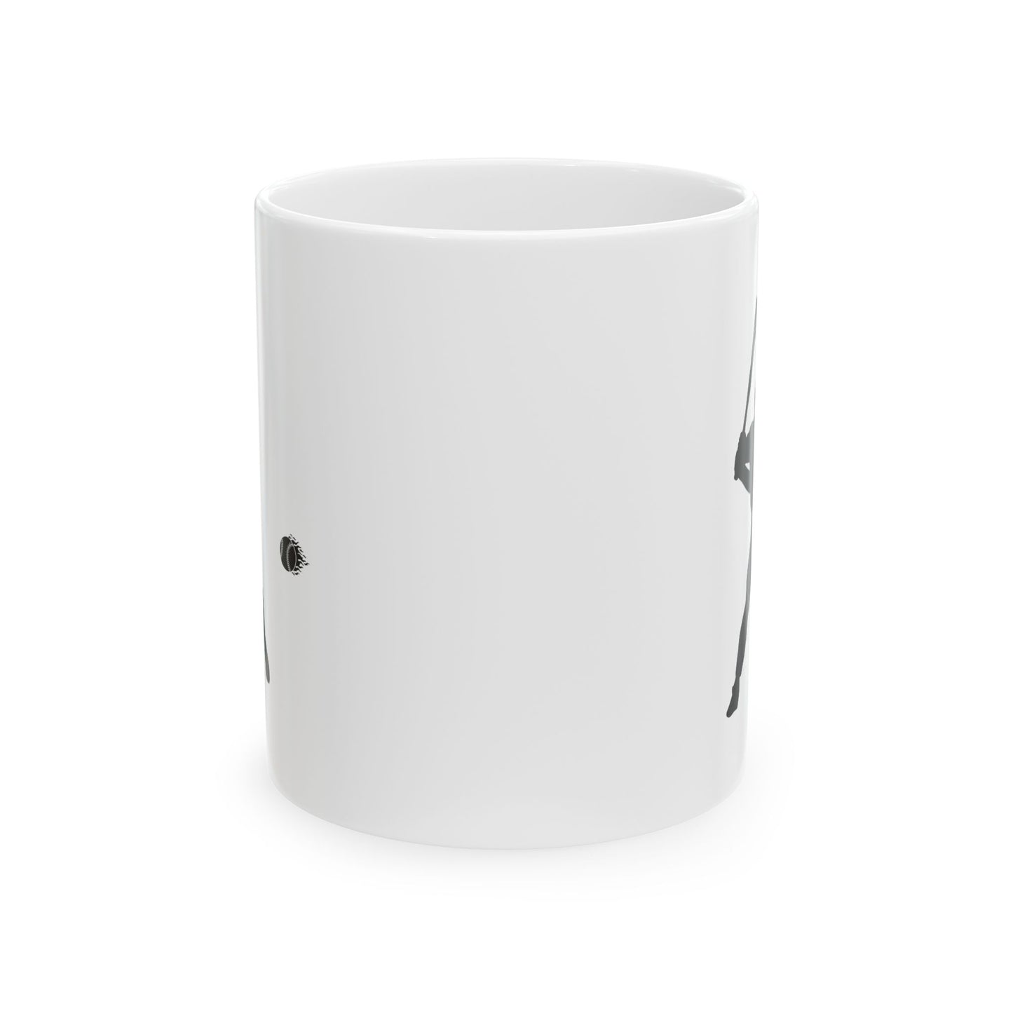 Baseball Ceramic Mug, Unique Gift for Art Lovers, Coffee Tea Cup, Home Decor, Minimalist Design, Ideal for Birthdays and Holidays