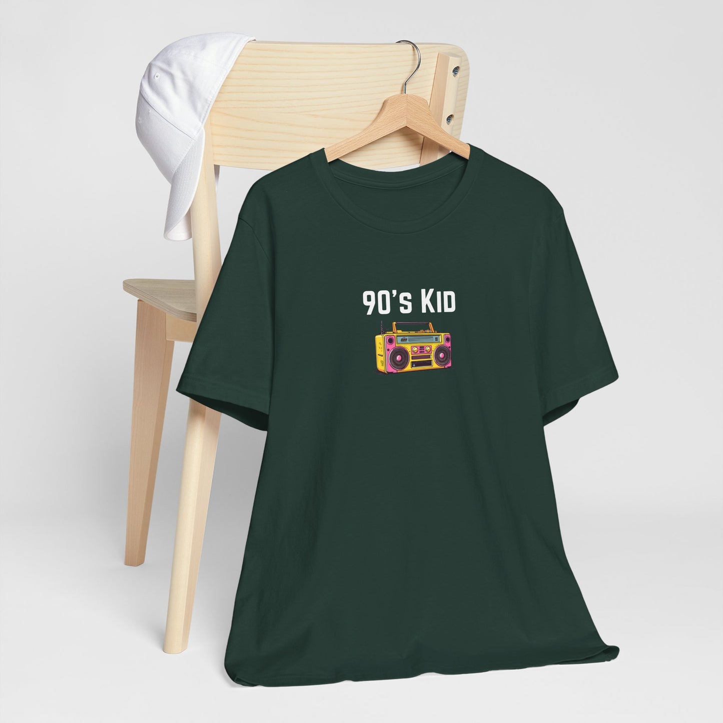 Retro Boombox Tee — 90s Kid Graphic T-Shirt