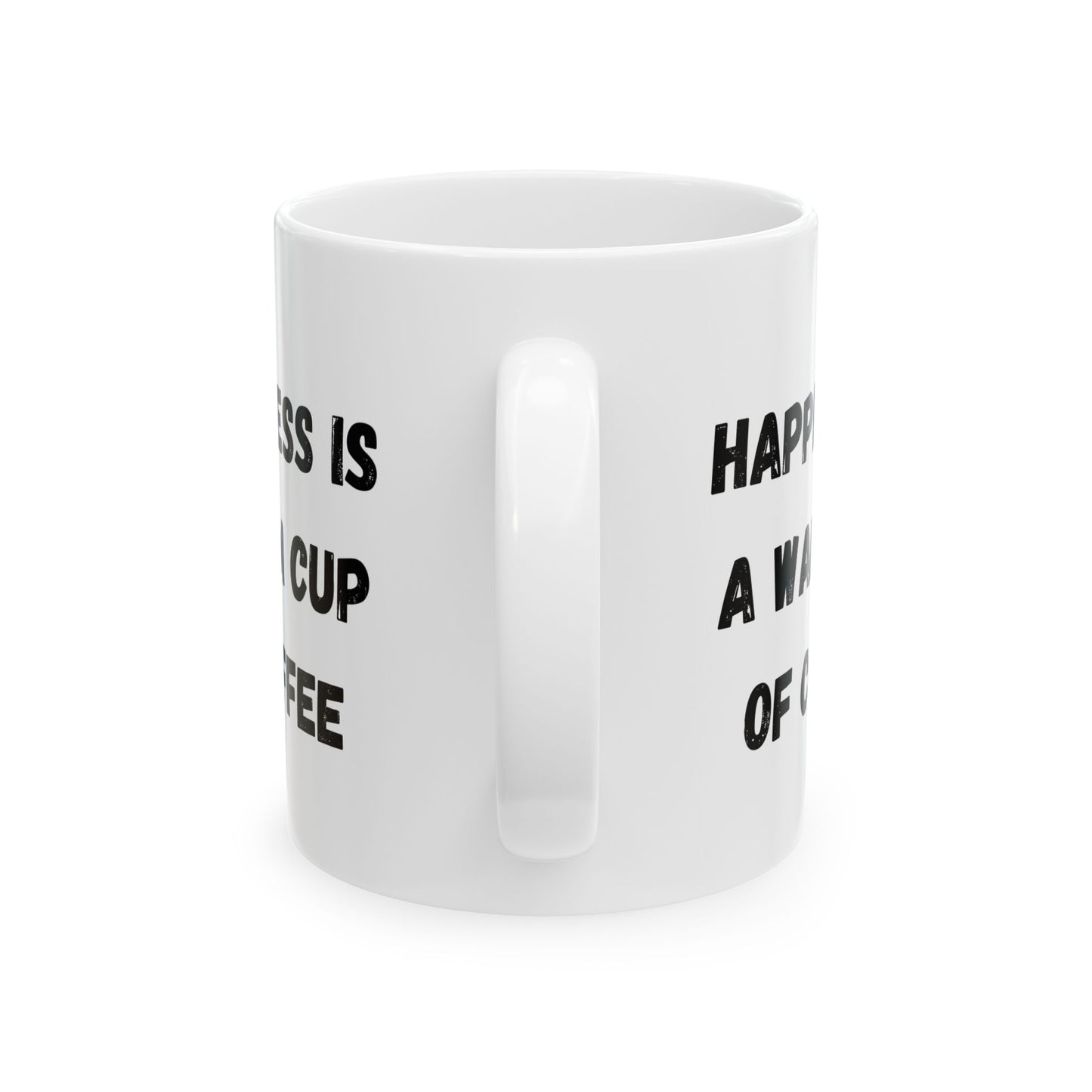 Inspirational Ceramic Coffee Mug - Happiness is a Warm Cup of Coffee - Perfect Gift for Coffee Lovers - TRV