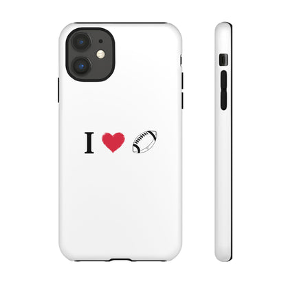 Football Love Phone Case - Tough Cases, Unique Sports Lover Gift, Personalized Cellphone Cover, Birthday Present, Sports Equipment - TRV