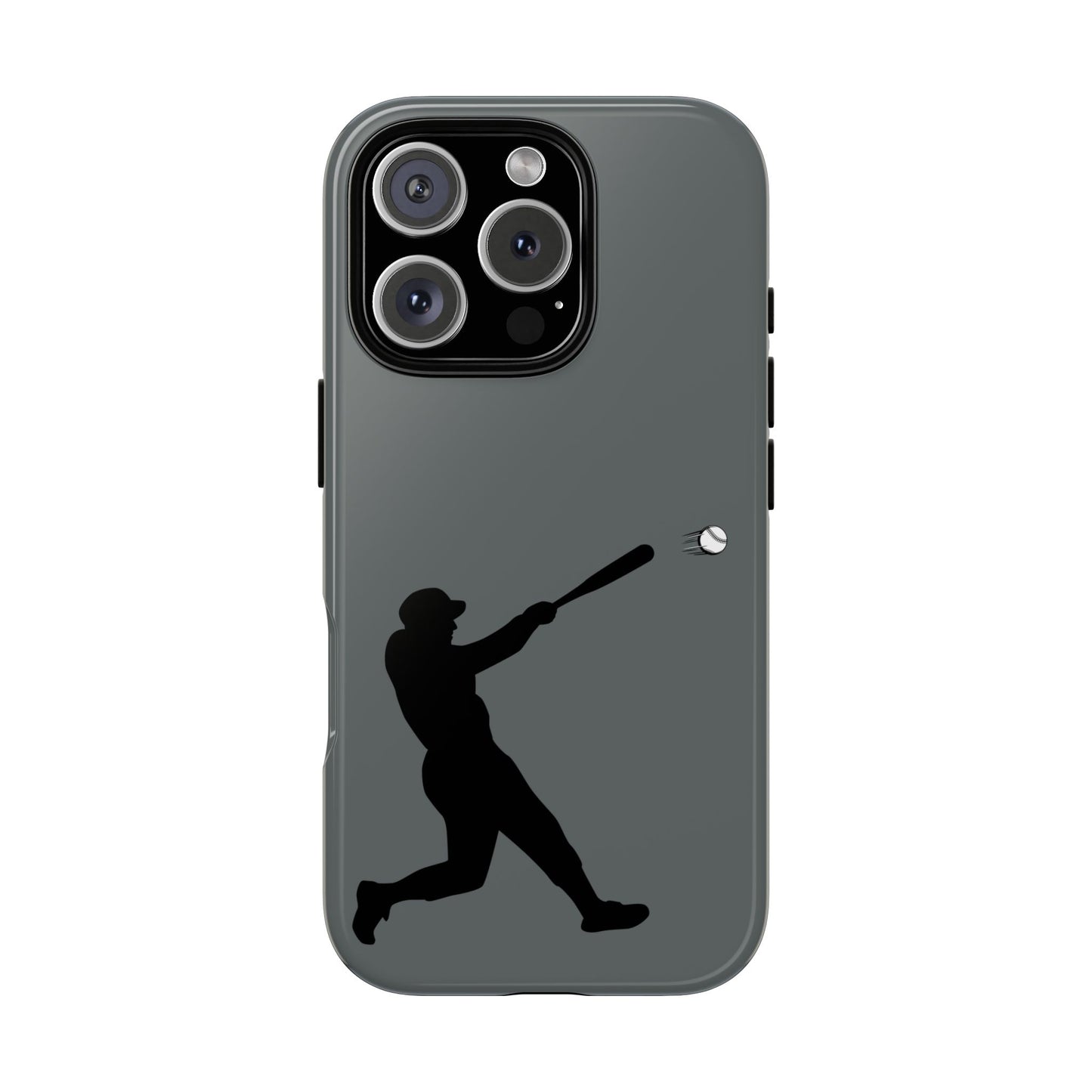 Printify baseball batter phone case, tough protective smartphone cover with baseball player design for fans.