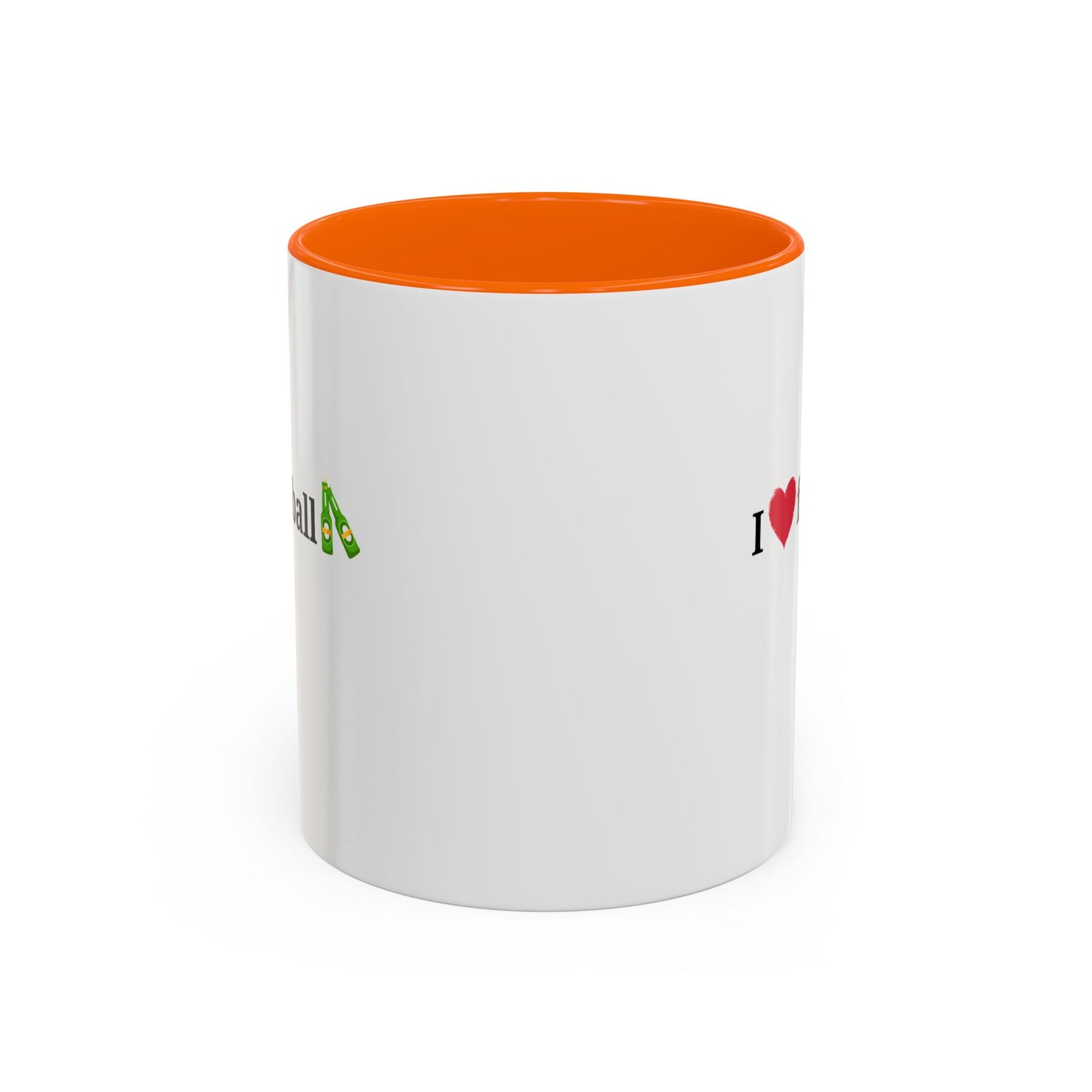 I Love Football Accent Coffee Mug, Perfect Gift for Sports Lovers, Football Enthusiasts, Unique Mug for Game Days, Home or Office Decor - TRV