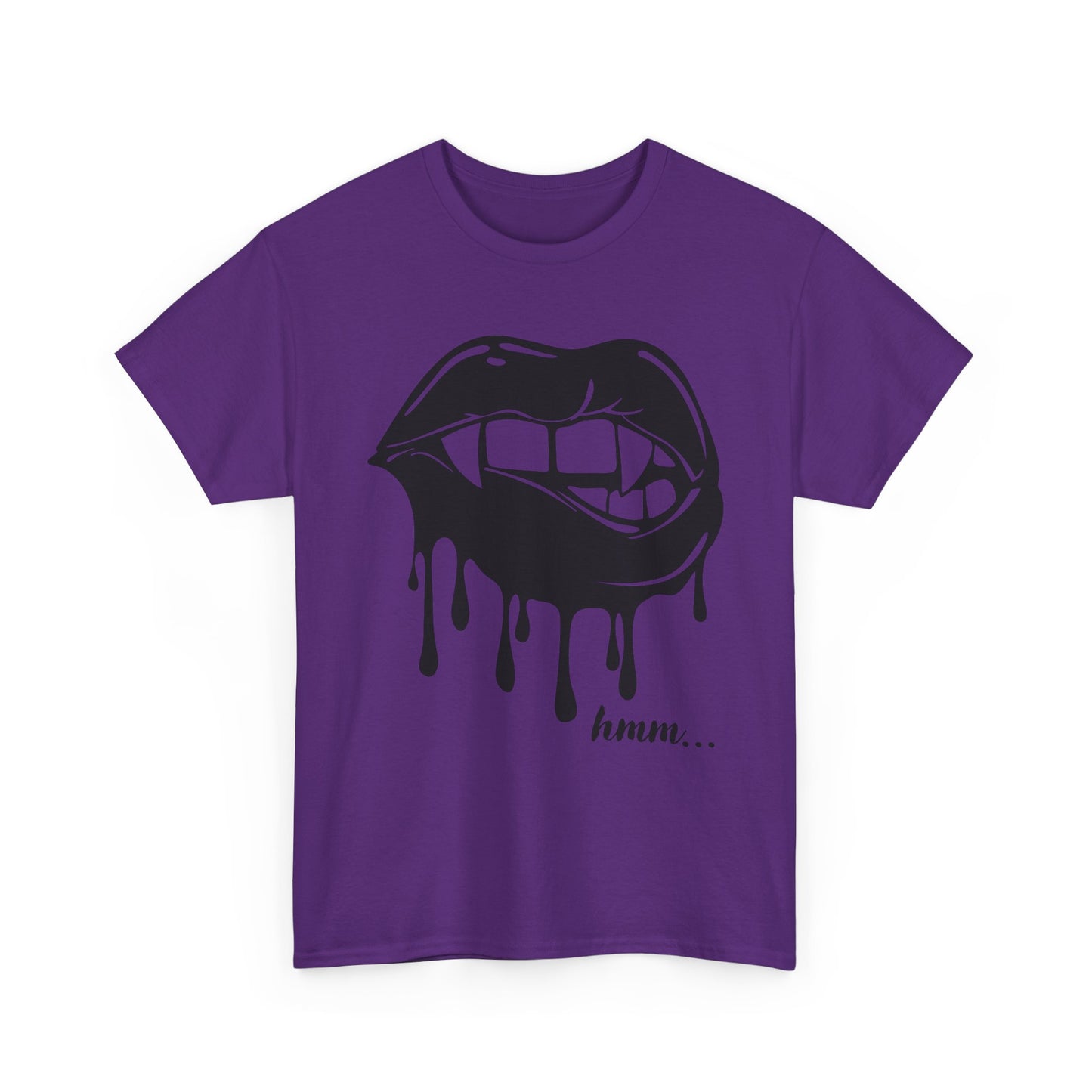 Edgy Graphic Tee - Dripping Lips Design - Unisex Heavy Cotton Tee