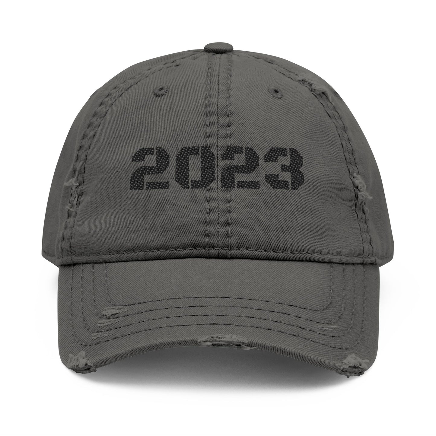 Distressed Dad Hat with 2023 Embroidery, Casual Cap, Summer Accessory, Father's Day Gift, Trendy Headwear, Vintage Style Cap - TRV