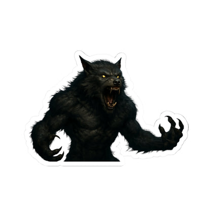 Fierce Werewolf Kiss-Cut Stickers | Halloween Decor, Laptop Decals, Spooky Gifts, Monster Lovers, Unique Party Favors