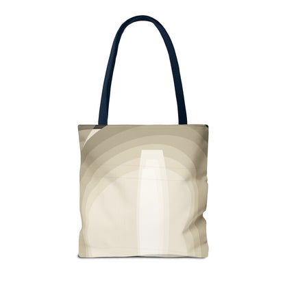 Neutral Abstract Light Beam Tote Bag | Minimalist Geometric Pattern