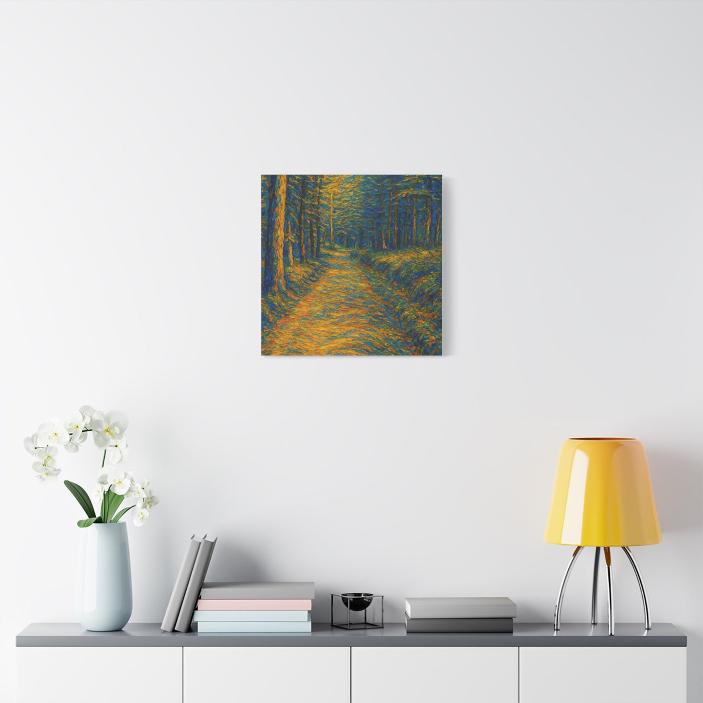 Van Gogh Style Forest Canvas Art | Nature Wall Decor, Home Office Accent, Gift for Nature Lovers, Gallery Wrapped, Living Room Wall Art - TRV