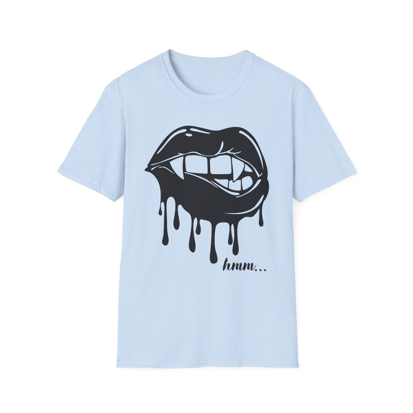 Edgy Graphic Unisex T-Shirt - Dripping Mouth Design, Cool Tee, Trendy Shirt, Hipster Top, Streetwear, Alternative Fashion, Holiday Gift