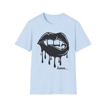 Edgy Graphic Unisex T-Shirt - Dripping Mouth Design, Cool Tee, Trendy Shirt, Hipster Top, Streetwear, Alternative Fashion, Holiday Gift