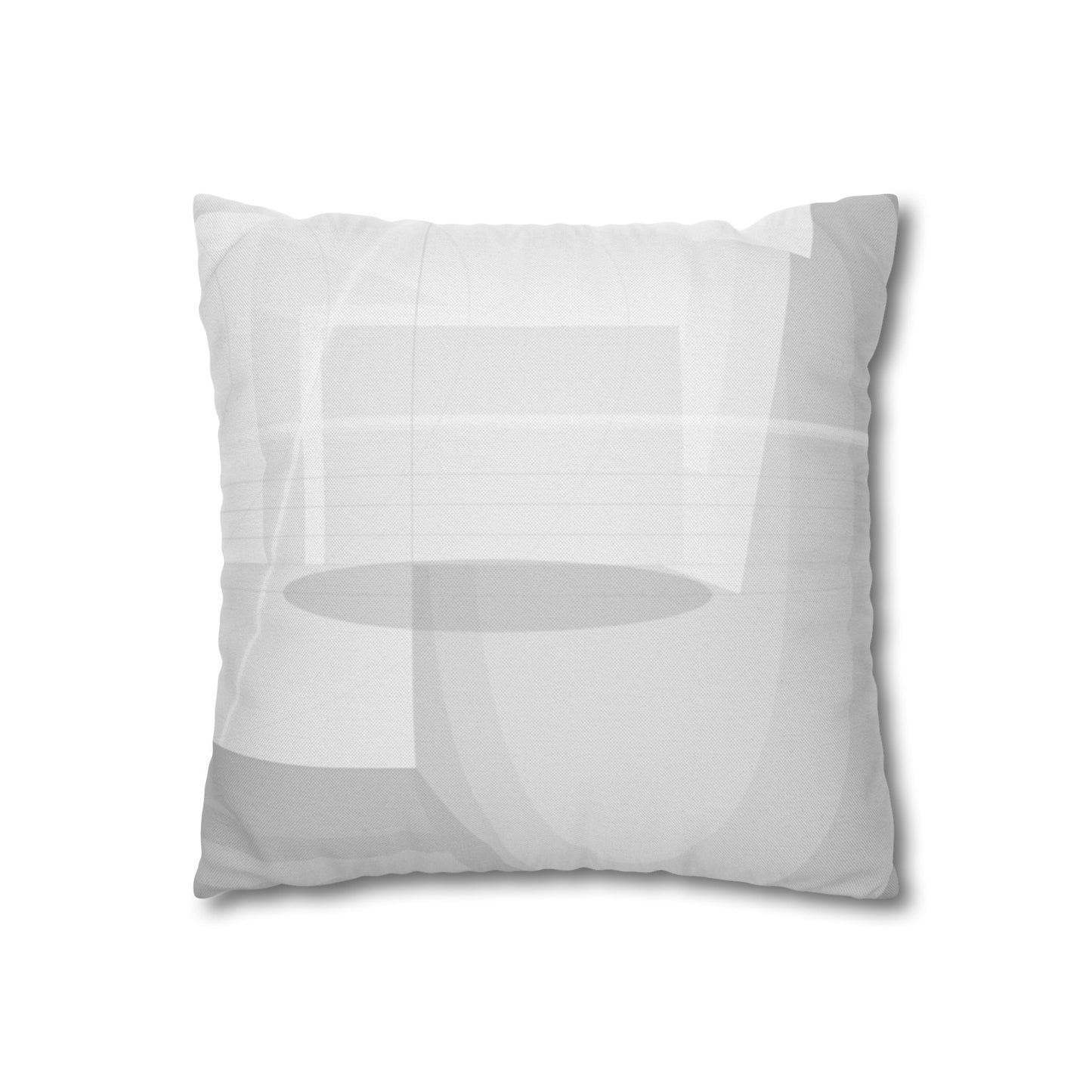 Abstract Geometric Grid Spun Polyester Pillowcase