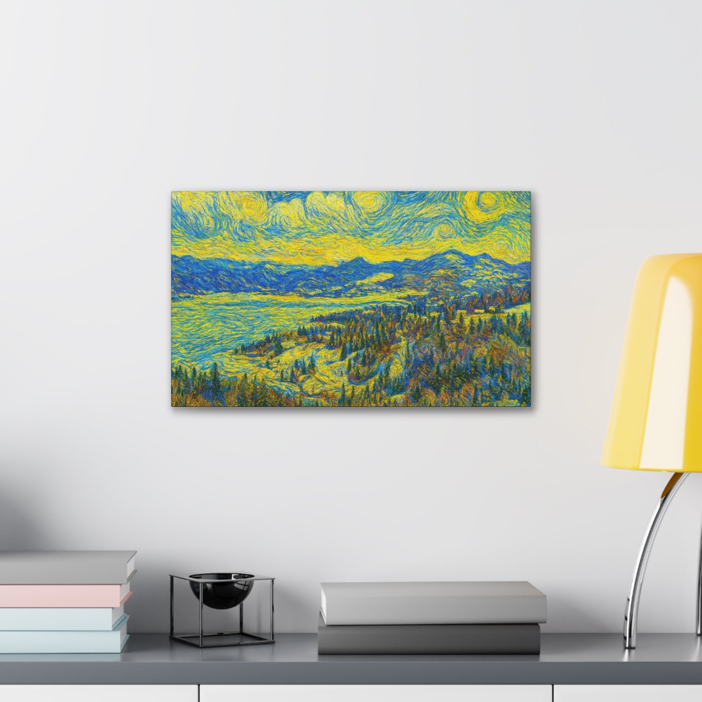 Vibrant Canvas Art, Framed Wall Decor, Modern Home Decor, Landscape Painting, Gift for Art Lovers, Art for Living Room