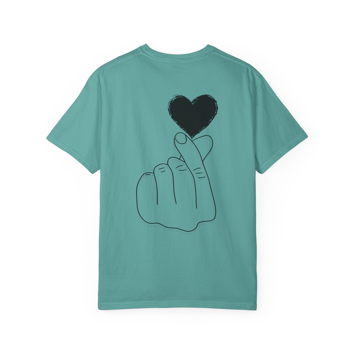 Unisex Garment-Dyed T-Shirt with Heart Design | Casual Trendy Wear for All Occasions