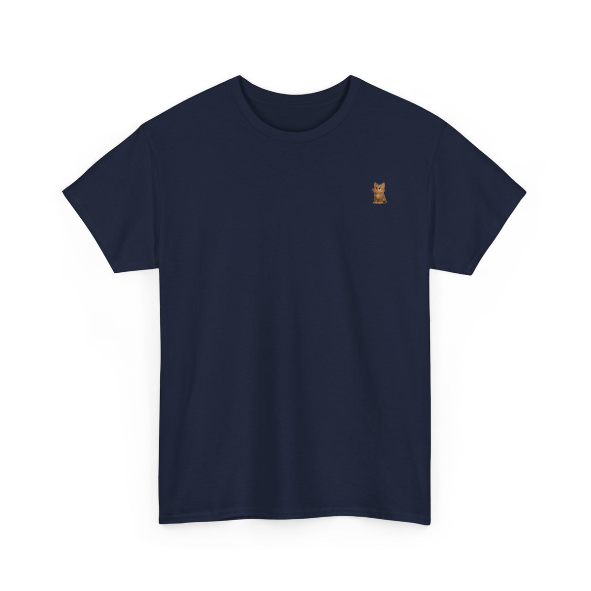 Brown kitten graphic on a Cat Lover T-Shirt by Printify, featuring a cute feline design on a casual tee.