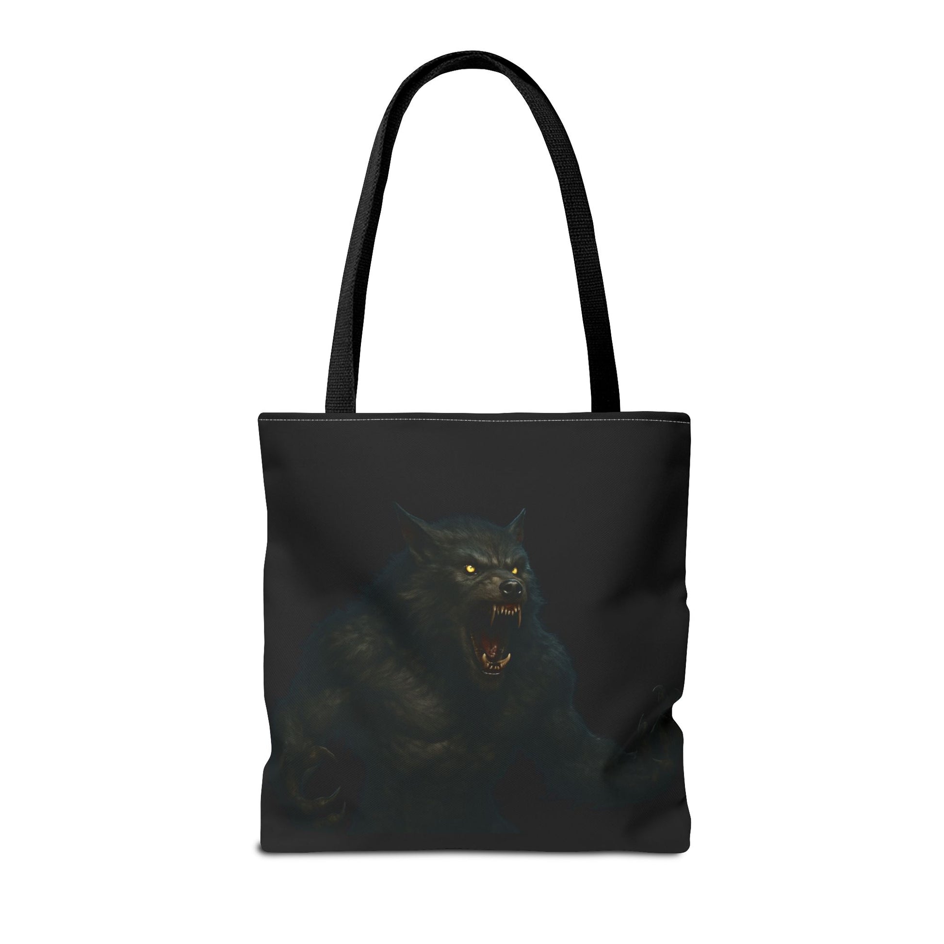 Fierce Werewolf Tote Bag, Halloween Accessories, Dark Art Tote, Animal Lover Gift, Geeky Shopping Bag - TRV