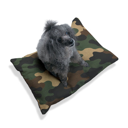 Camouflage Pet Bed for Dogs and Cats, Cozy Military-Inspired Dog Bed, Camo Pet Cushion, Stylish Pet Bedding, Gift for Pet Lovers - TRV