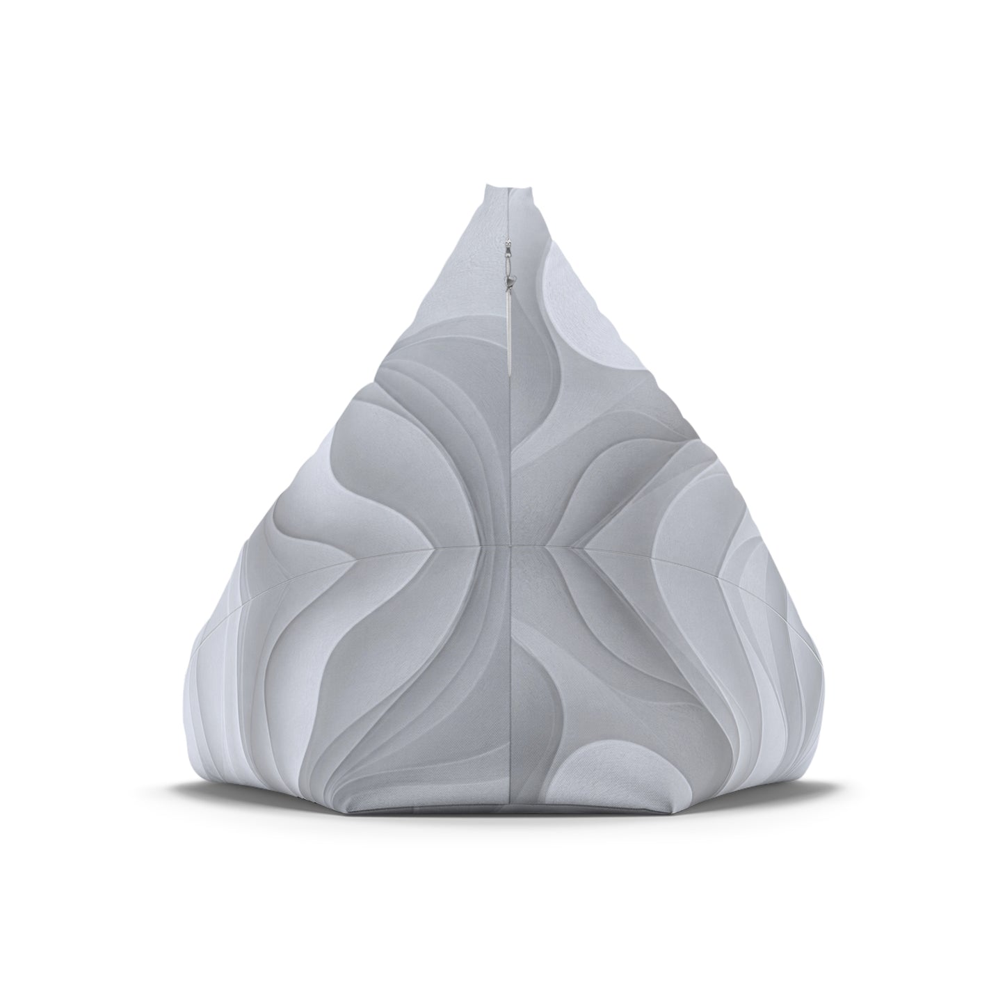 Abstract White Wave Pattern Bean Bag Chair Cover | Modern Geometric Home Decor