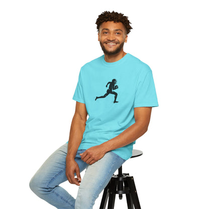 Football Player Graphic Unisex T-Shirt, Casual Sports Tee, Gift for Athletes, Workout Shirt, Everyday Wear, Unique Running Apparel