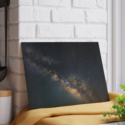 Milky Way Glass Cutting Board — Night Sky Decorative Kitchen Board