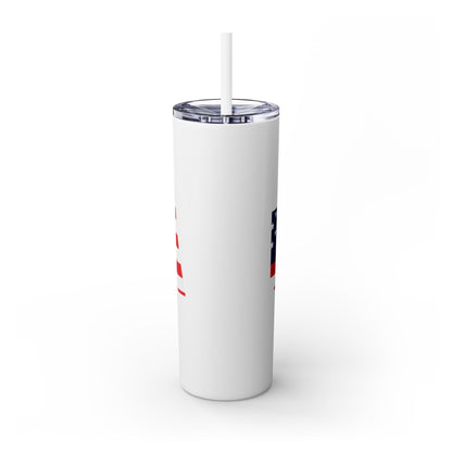 Skinny Tumbler — USA Flag 20oz Straw Tumbler (Patriotic Travel Cup)