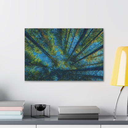 Canvas Wall Art, Forest Perspective Print, Nature Decor, Home & Office Art, Rustic Wall Hanging, Tree Art for Nature Lovers - TRV