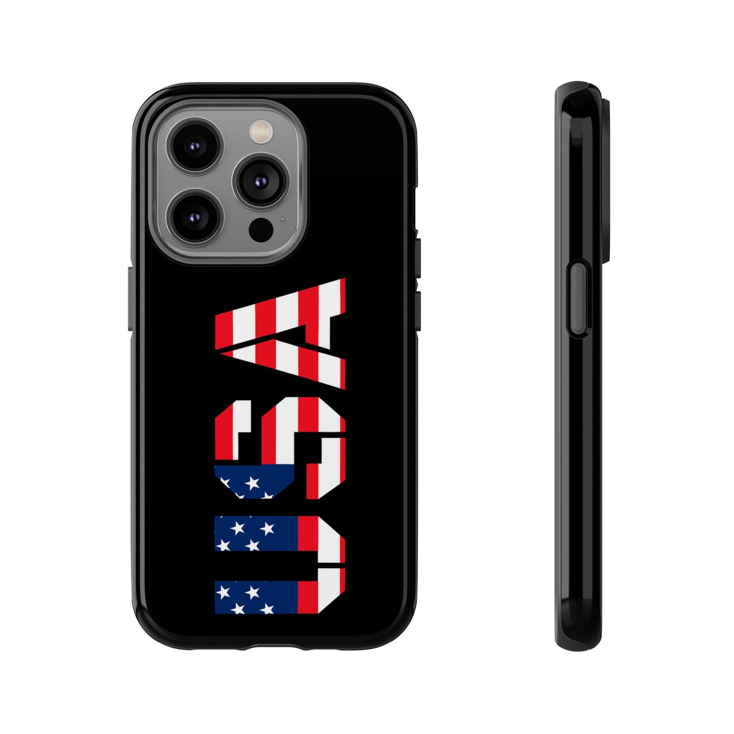 USA Phone Case with patriotic American flag design, durable tough protective case for smartphones by Printify