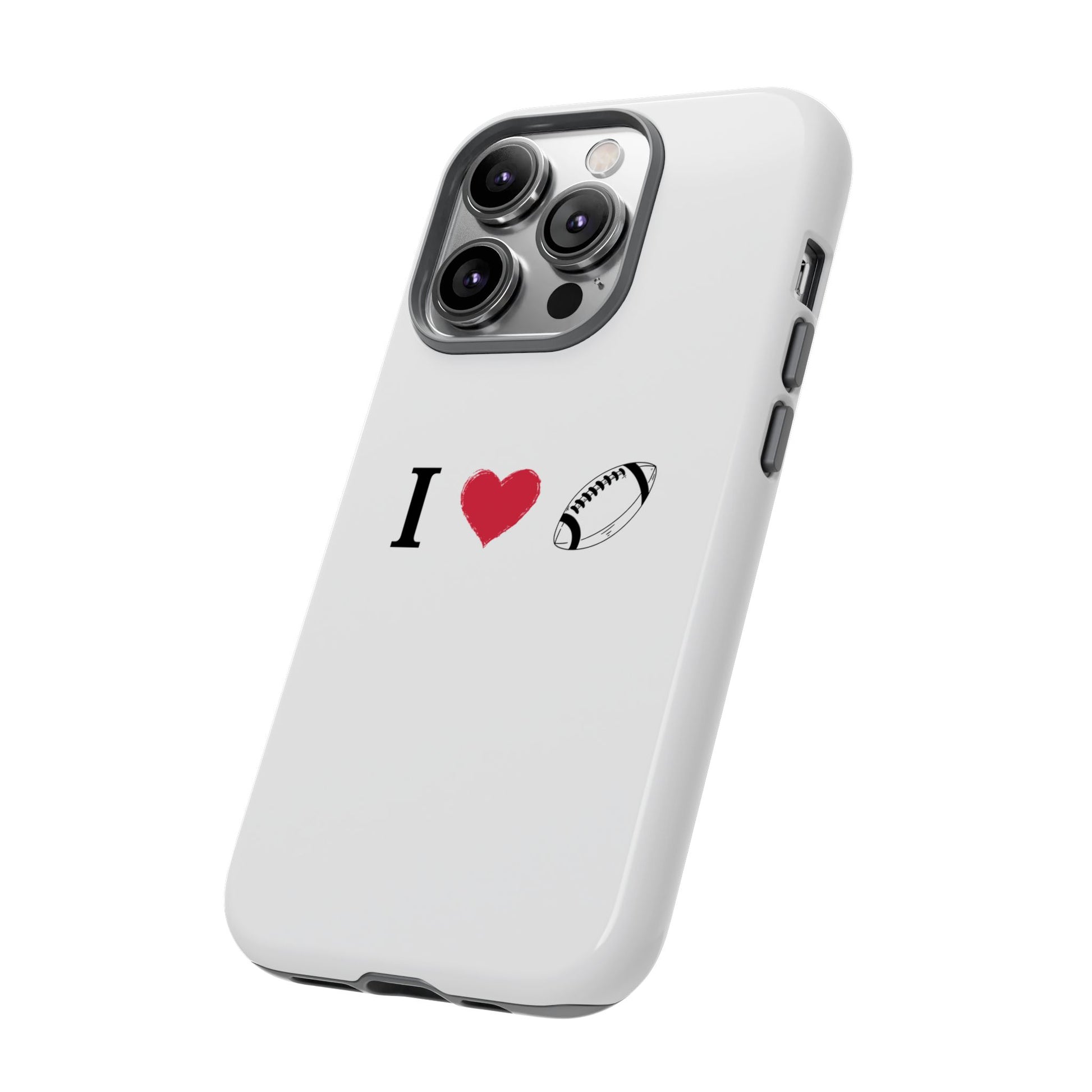 Football Love Phone Case - Tough Cases, Unique Sports Lover Gift, Personalized Cellphone Cover, Birthday Present, Sports Equipment - TRV