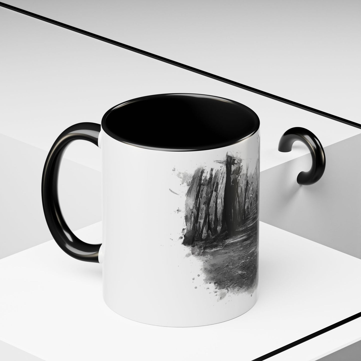 Moody Abstract Forest Coffee Mug | Unique Gift for Nature Lovers, Cozy Home Decor, Perfect for Coffee, Tea, and Hot Chocolate - TRV