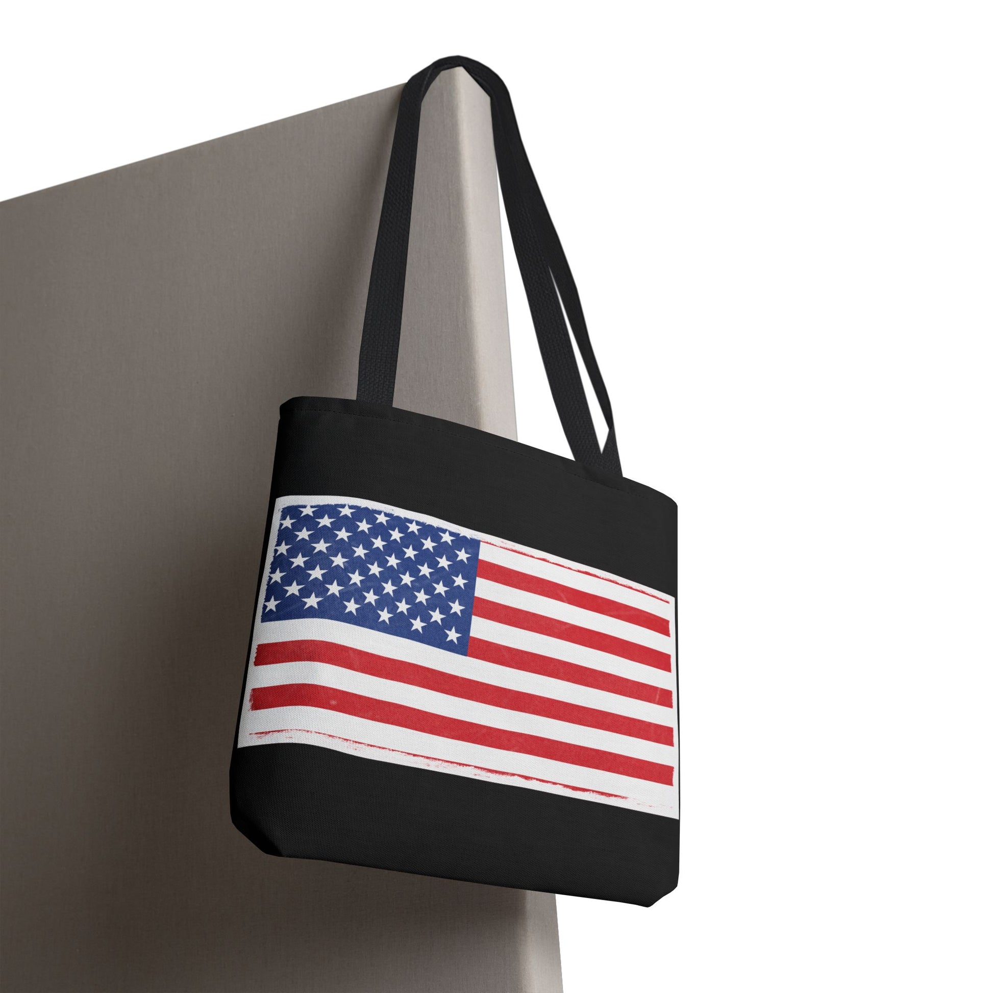 Patriotic Tote Bag, American Flag Carryall, Beach Bag, Reusable Shopping Tote, Independence Day Gift - TRV