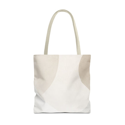 Neutral Abstract Geometric Tote Bag | Minimal Beige Shapes