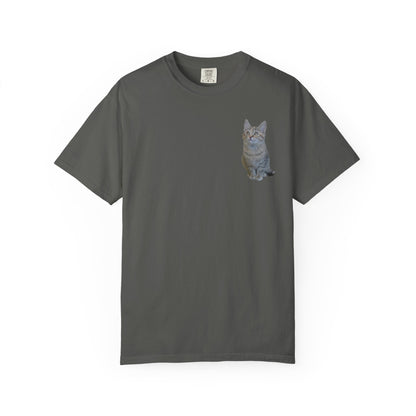 Whimsical Cat Pocket T-Shirt for Cat Lovers - TRV