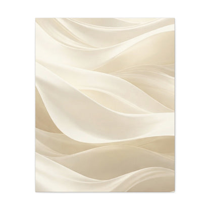 Neutral Abstract Wave Art Matte Canvas