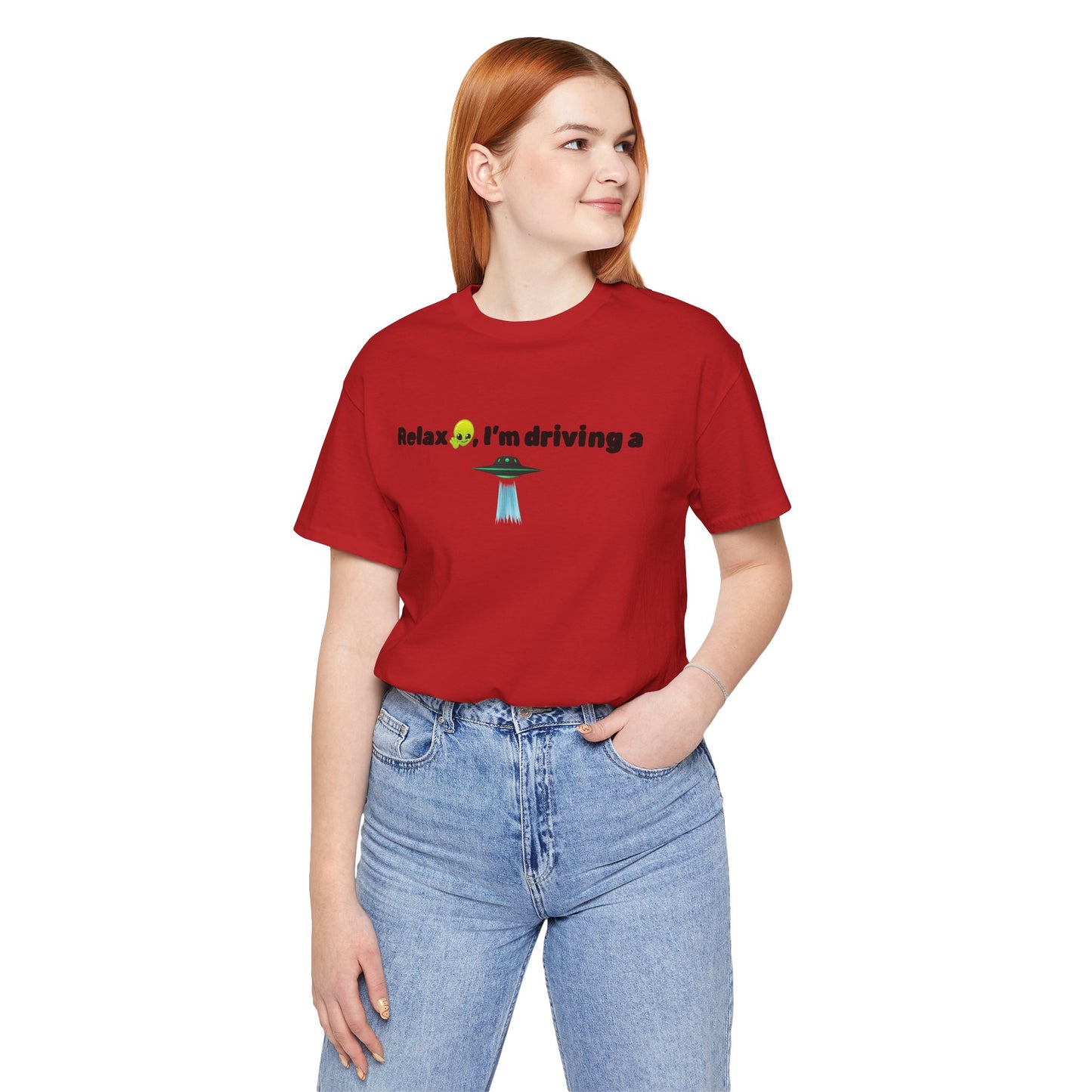 Alien Driving Unisex Tee - Fun Casual Shirt, Gifts for UFO Lovers, Quirky Humor T-Shirt, Perfect for Road Trips, Unique Birthday Present