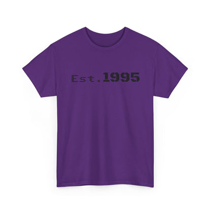 Vintage minimalist Est. 1995 T-shirt by Printify, featuring a simple "Born in 1995" birthday design on a classic crew neck tee.