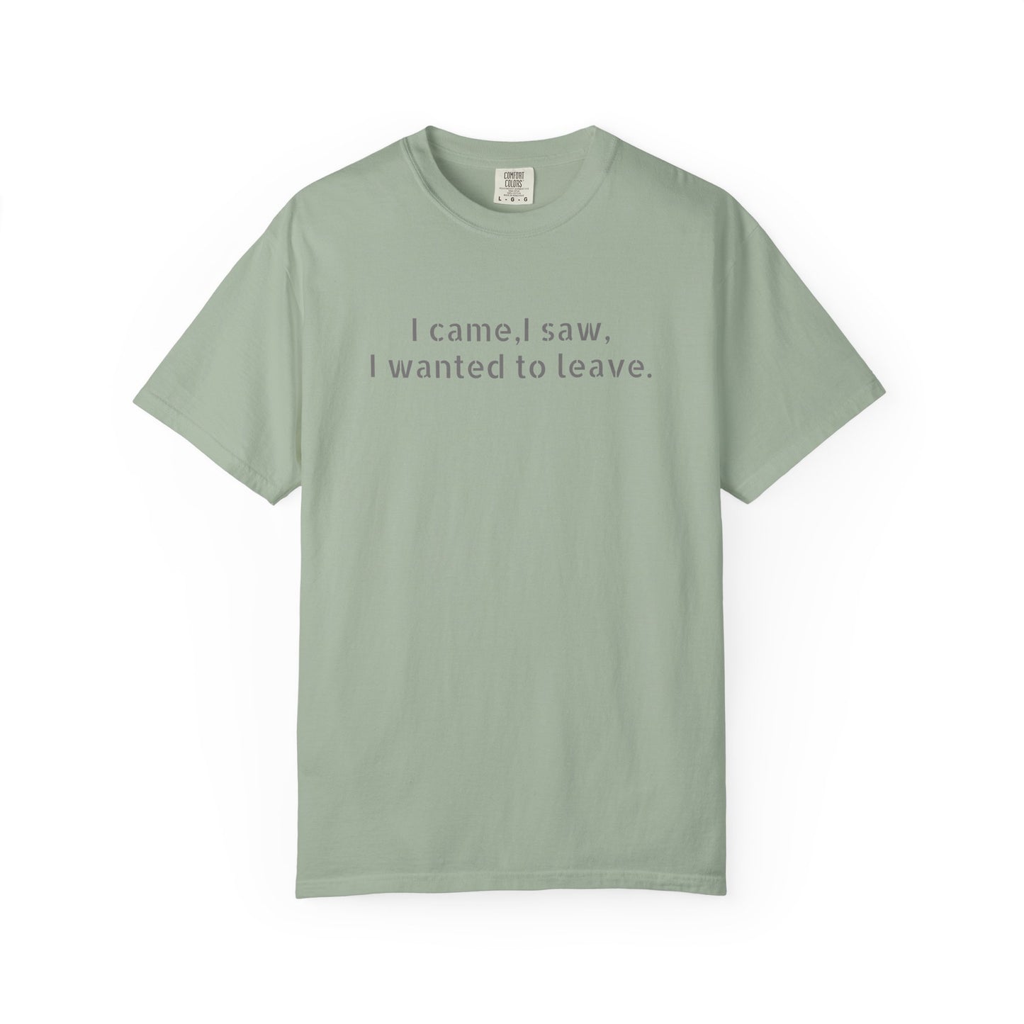 I came, I saw, I wanted to leave T-shirt | Minimal Text Tee