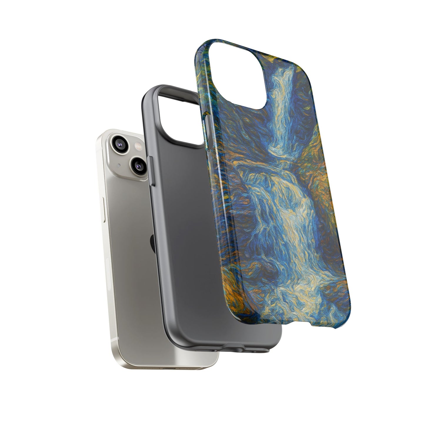 Artistic Phone Case - Waterfall Design, Unique Gift, Phone Accessory, Nature Lover, Original Artwork - TRV