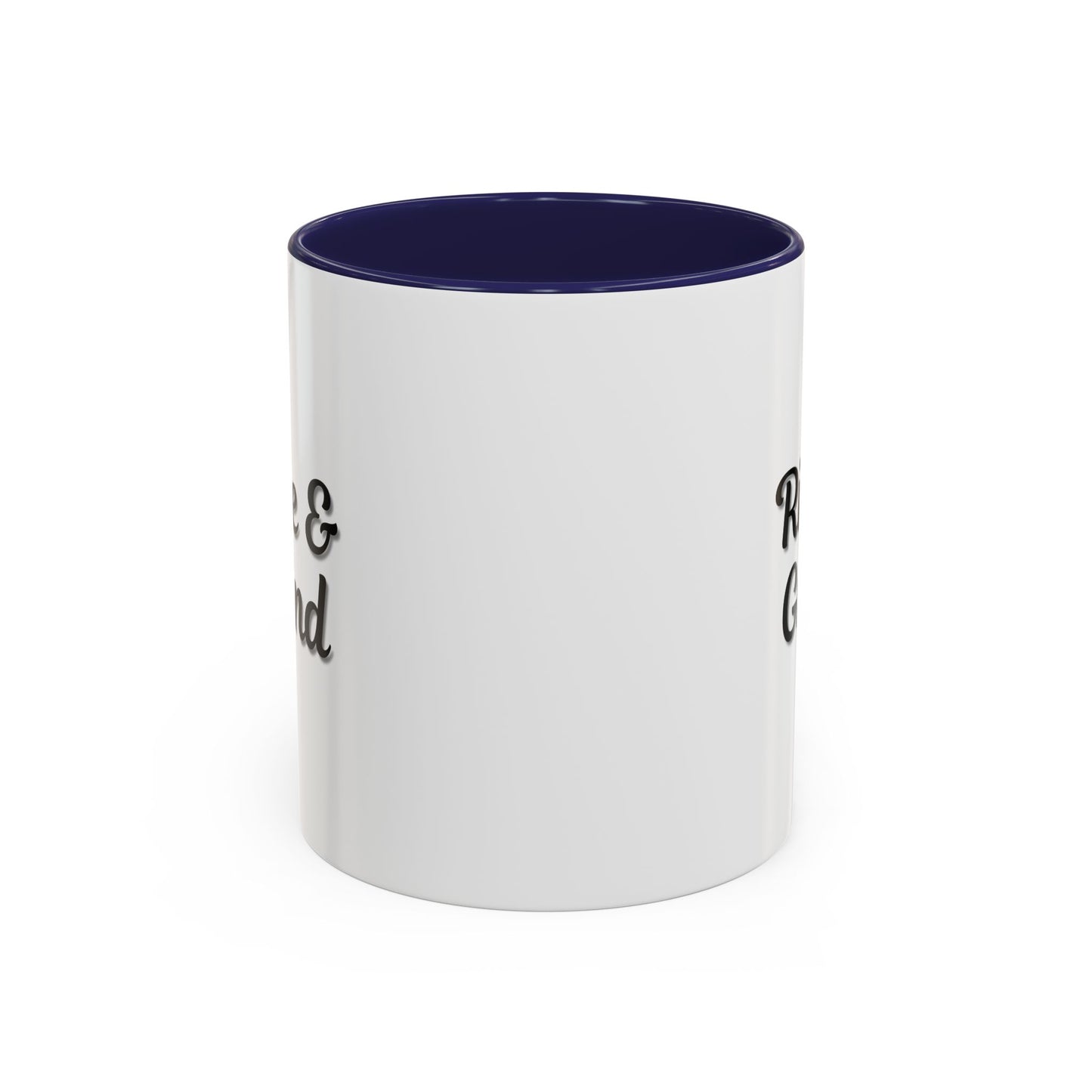 Motivational Rise & Grind Coffee Mug, Black Accent Mug, Daily Inspiration, Gift for Coffee Lovers, 11oz 15oz Ceramic Cup
