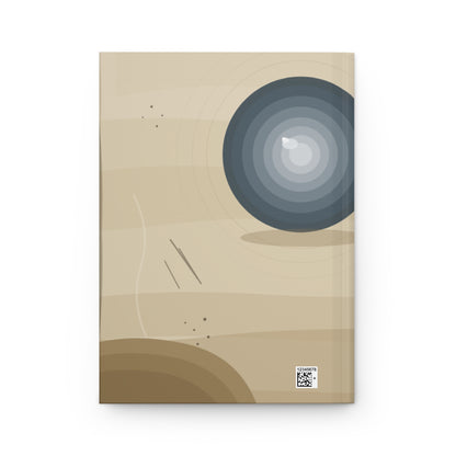 Abstract Neutral Circles Hardcover Journal | Matte Art Notebook - TRV