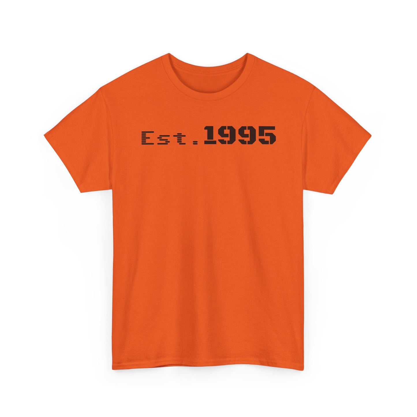 Unisex Heavy Cotton Tee - Est. 1995, Vintage Birthday Gift, Customizable Tee, Retro Unisex Shirt, Casual Everyday Wear